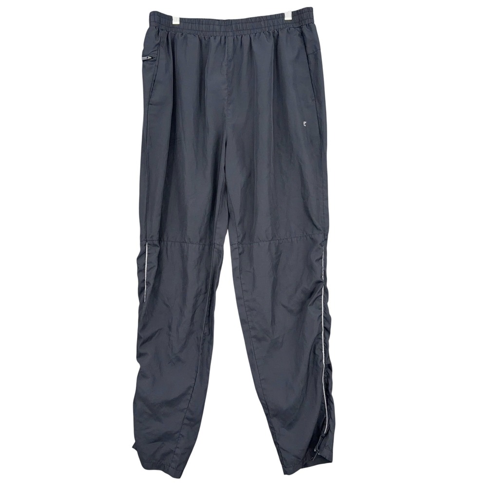 Eastbay Track Pants Mens XL 100% Polyester Black Athletic Running Zippers‎